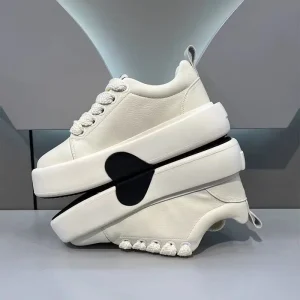 Men’s Shoes for Cross Border & Retail Height Increasing Thick Sole Solid Color Breathable Youth Trend