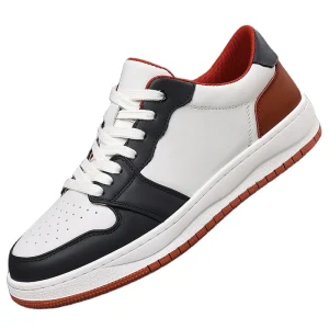 Men’s Skateboarding Shoes Sneakers Patent Leather Suede Low top Lace Up Retro Handmade Sport Casual Leisure