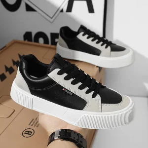Men’s Sneakers All-Match Breathable Printed Niche Casual Shoes for Spring Youth Sports Leisure Board Shoes