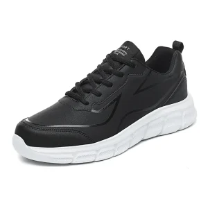 Men’s Sneakers Road Running Shoes Track Trail Running Shoes Running Minimal Jogger Jogging PU Leather Athletic Low top Lace up