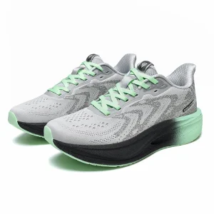 Men’s Solid Color Lace-Up Running Shoes Summer Breathable Mesh Casual Shoes Black Sports Shoes