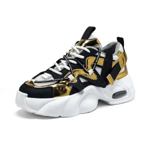 Men’s Sports Casual Shoes with Air Cushion and Thick Sole Design Fashionable Trendy Suitable for Skateboarding