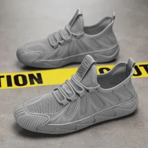 Men’s Sports Shoes Best New Fashionable Versatile Running Shoes with Breathable Mesh Lining Lace Up Closure Type