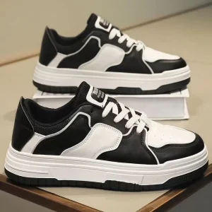 Men’s Sports Shoes Rubber Sole Designer Footwear Fashion Flat Black Casual Sneaker Boys