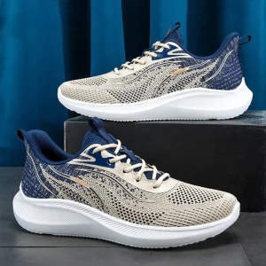 Men’s Sports Shoes for Spring and Autumn Lightweight and Fashionable Casual Running Shoes Breathable Mesh Men’s Shoes