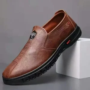 Men’s Sporty Casual Breathable Lace-up Shoes with PU Upper