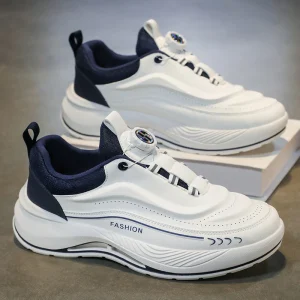 Men’s Spring Autumn Breathable Sports Casual Shoes Boys Thick Sole Height Increasing Sneakers Fashion Design Chunky Shoes