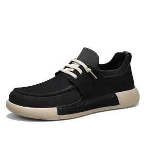 Men’s Spring Trend Shoes Soft Artificial Leather New Lightweight Versatile Breathable Non slip Walking Style Shoes
