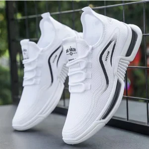 Men’s Spring and Autumn Breathable Mesh Casual Shoes Men’s Deodorant Soft Sole Versatile Trendy Sports Shoes