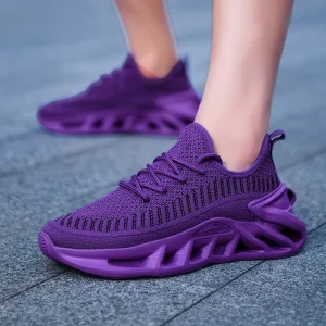 Men’s Spring and Autumn Trend Casual Loafers Lace up Elastic Breathable Lightweight Running and Mountaineering Shoes
