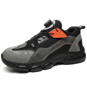 Men’s Steel Toe Work Safety Shoes Quick Lacing Smart Lightweight Air Cushion Customized for Winter Factory Use