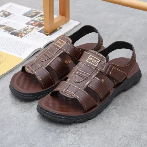 Men’s Style Large Size Sandals Waterproof and Wear Resistant with Non Slip Feature for Beach or Work Drive