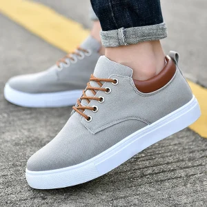 Men’s Summer Autumn Sporty Platform Canvas Lace-Up Shoes Height Increasing Casual Factory Direct Resellers Retailers