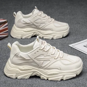 Men’s Summer Breathable Mesh Casual Shoes Walking Style Shoe Trend Thick Soled Anti Slip Shoe