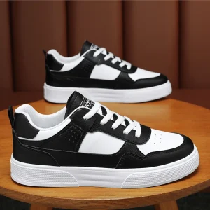Men’s Summer Breathable White Shoes Trendy Versatile Sneakers for Male Students Fashionable Casual Board Shoes