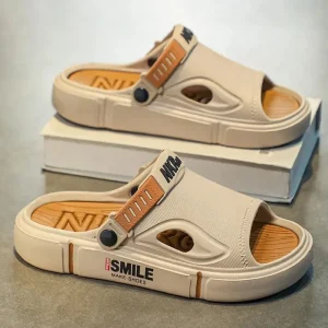 Men’s Summer Slip On Slides Sandals Non slip Casual Beach Slippers Wading Driving Home Outerwear