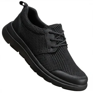 Men’s Summer Solid Color Breathable PU Mesh Casual Lightweight Running Dad Shoes Sports Shoes