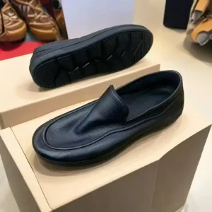 Men’s Superfine Fiber Round Toe Stitching Breathable Casual Loafers Autumn European American Style Slip on Shoes