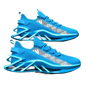 Men’s Trendy Breathable Casual Sports Shoes Lace Up Soft Soled Low Cut Walking Shoes Spring Summer Fashionable Mesh Lining 3D