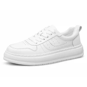 Men’s Trendy Casual Athletic Shoes Breathable Waterproof Rubber Outsole Anti Slip Flexible Mesh Genuine Leather Upper Spring