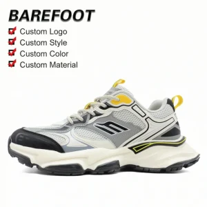Men’s Trendy Motorcycle Chunky Shoes Rubber Outsole EVA Breathable Lightweight for Spring Summer Autumn Sports Walking Casual