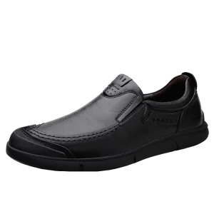 Men’s Uniform Dress Oxford Loafers Derby Flats Low-top Handmade Outdoor Slip On Pull On Cow Genuine Leather Round-toe Business