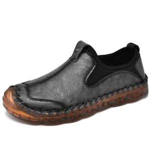 Men’s Uniform Dress Oxford Loafers Shoes Outdoor Work Safety Hiking Trekking Backpacking Slip Microfiber Leather Breathable