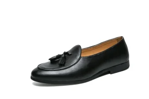 Men’s Uniform Dress Shoes Derby Oxford Loafers Low top Slip on Low cut Uppers Microfiber Leather Tassels Formal Business