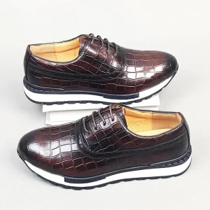 Men’s Vintage Fashion Genuine Leather British Casual Brogue Trendy Walking Shoes Spring Breathable Durable Soft First Layer