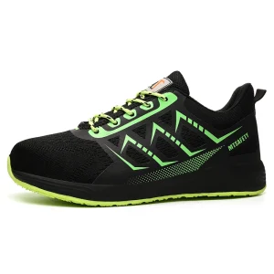 Men’s Walking Leisure Shoes Anti-smash and Stab Light Breathable Vamp Soft Sports Running Shoes Sneaker Zapatos