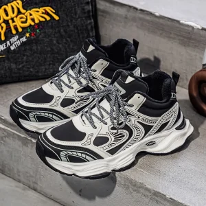 Men’s Winter Plush Lining Warm Lace-up Classic Fashion Daily Thick Sole Casual Shoes