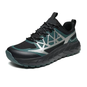 Men’s Winter Spring All Season Brown Black Non Slip Arch Support Lightweight Hiking Sneakers Breathable Mesh Outdoor Trail