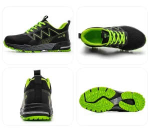 Men’s Women’s Summer Work Safety Shoes with Steel Toe Design Non slip Breathable Puncture resistant EVA Insole Safety Shoes