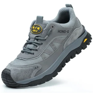 Men’s Work Sneakers CE Steel Toe Non Slip Leather Boots Anti Static Safety Shoes for Welder in Saudi Arabia for Winter