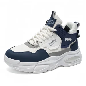 Men’s Youth High Top Walking Shoes Breathable Soft Thick Soled Casual Dad Shoes Trendy Versatile