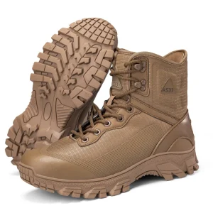 Men’s outdoor safety shoes with anti slip design high top laced wear resistant hiking shoes breathable sports shoes