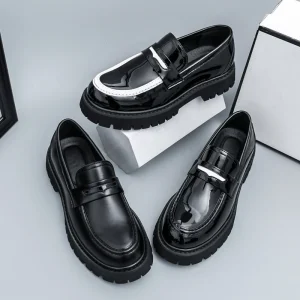 New Arrival Men’s Classic Oxford Dress Shoes Comfortable PU Leather Black Wedding Shoes Thick Sole Formal Loafers for Men