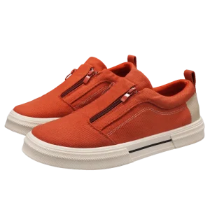 New Arrival Men’s Korean Style Trendy Canvas Shoes Slip on Versatile Breathable Casual Daily Sneakers OEM