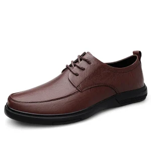 New Casual Genuine Leather Oxford Lace-up Men’s Formal Business Shoes Spring Summer Autumn Lighted Fashion Trend