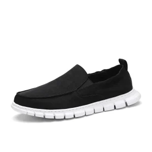 New Casual Men’s Peep Toe Loafers Walking Shoes Comfort Breathable Canvas EVA Midsole