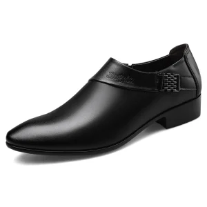 New Large Size Men’s Leather Shoes Business Dress Men’s Shoes Slip on Versatile Casual Shoes