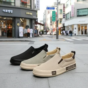 New Men’s Shoes Korean Style Trendy Light Luxury Casual Men’s Canvas Shoes Breathable Sneakers