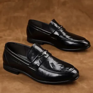 New Men’s Slip on Loafers British Style Business Formal Men’s Casual Leather Shoes High Quality Low Price