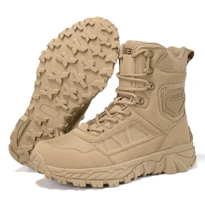 New Men’s Waterproof Steel Toe Walking Boots with Ankle Support Comfortable and Breathable Hiking Boots