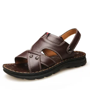 New Open Toe Pu Leather Men Formal Casual Sandals Big Size 47 India Reseller Choice Best Quality Slipper Factory Shoes