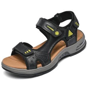 New Open Tow Soft comfort Leather Sandals for Men 38-46 Best Quality Brand Export Leather Cowhide Shoes Original Make Your Logo