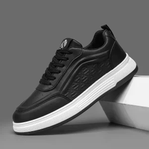 New Spring Fashion White Shoes Men’s Casual Sports Shoes, Thick Sole, Increased