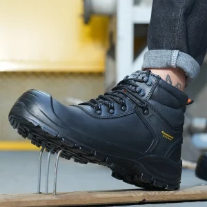 New Style Construction Waterproof Genuine Leather Anti slip Work Safety Shoes for Man Safety Shoes Steel Toe Work Boots