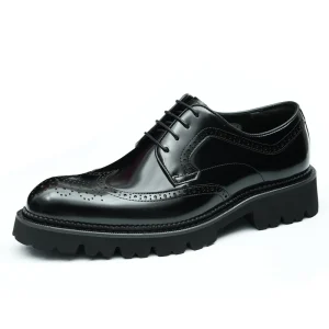 Men’s Formal Dress Shoes British Business Style Real Leather Breathable Waterproof Mesh Spring Wedding Office Use