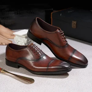 New Style Men’s Genuine Leather Loafers Business Formal Shoes Classic British Style Autumn for Office and Party Wear